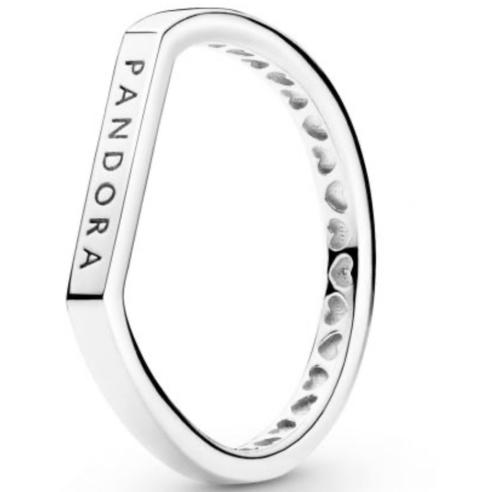 Pandora Logo Bar Stacking Ring size 7.5-8